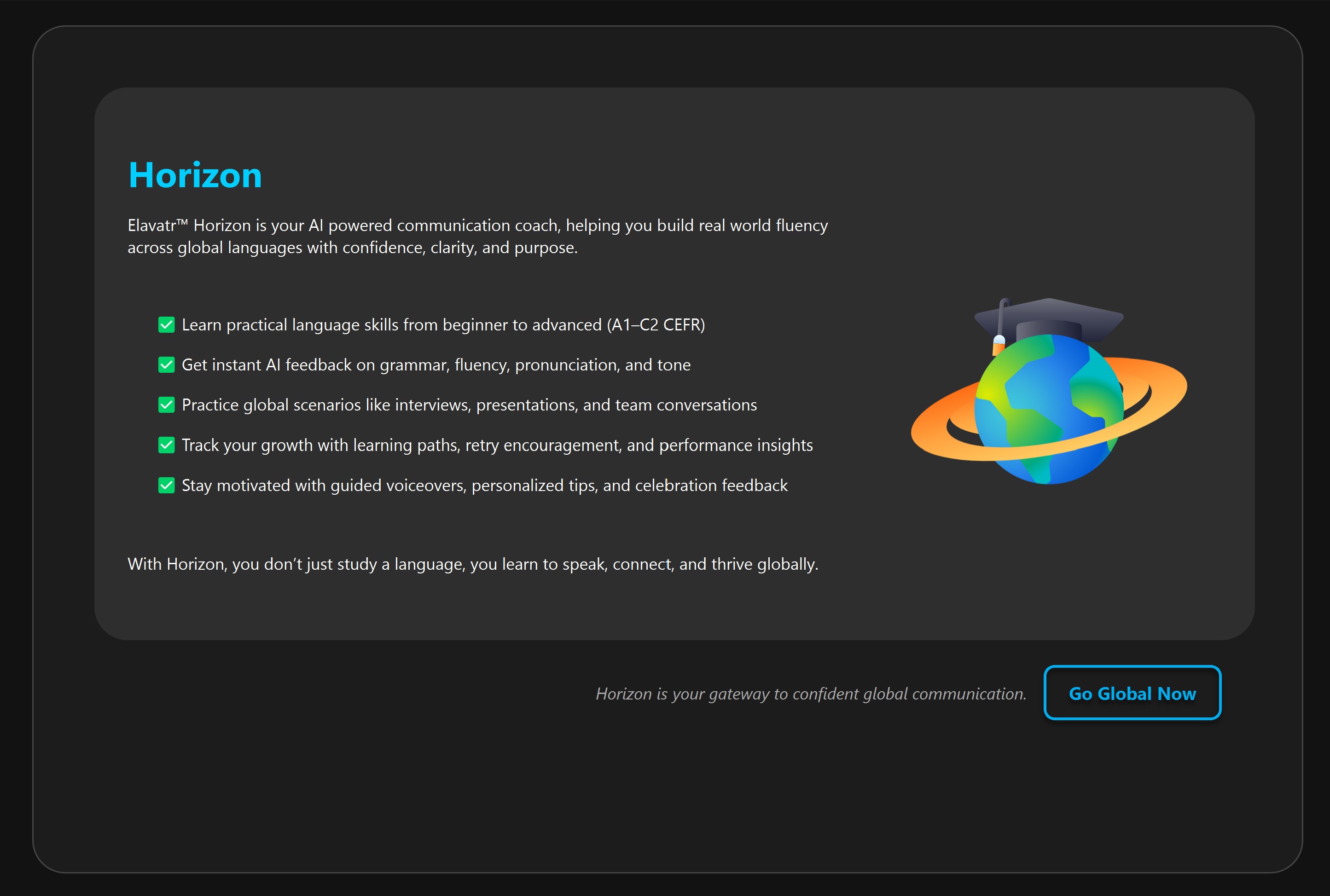 Ascend mock interview interface dark mode