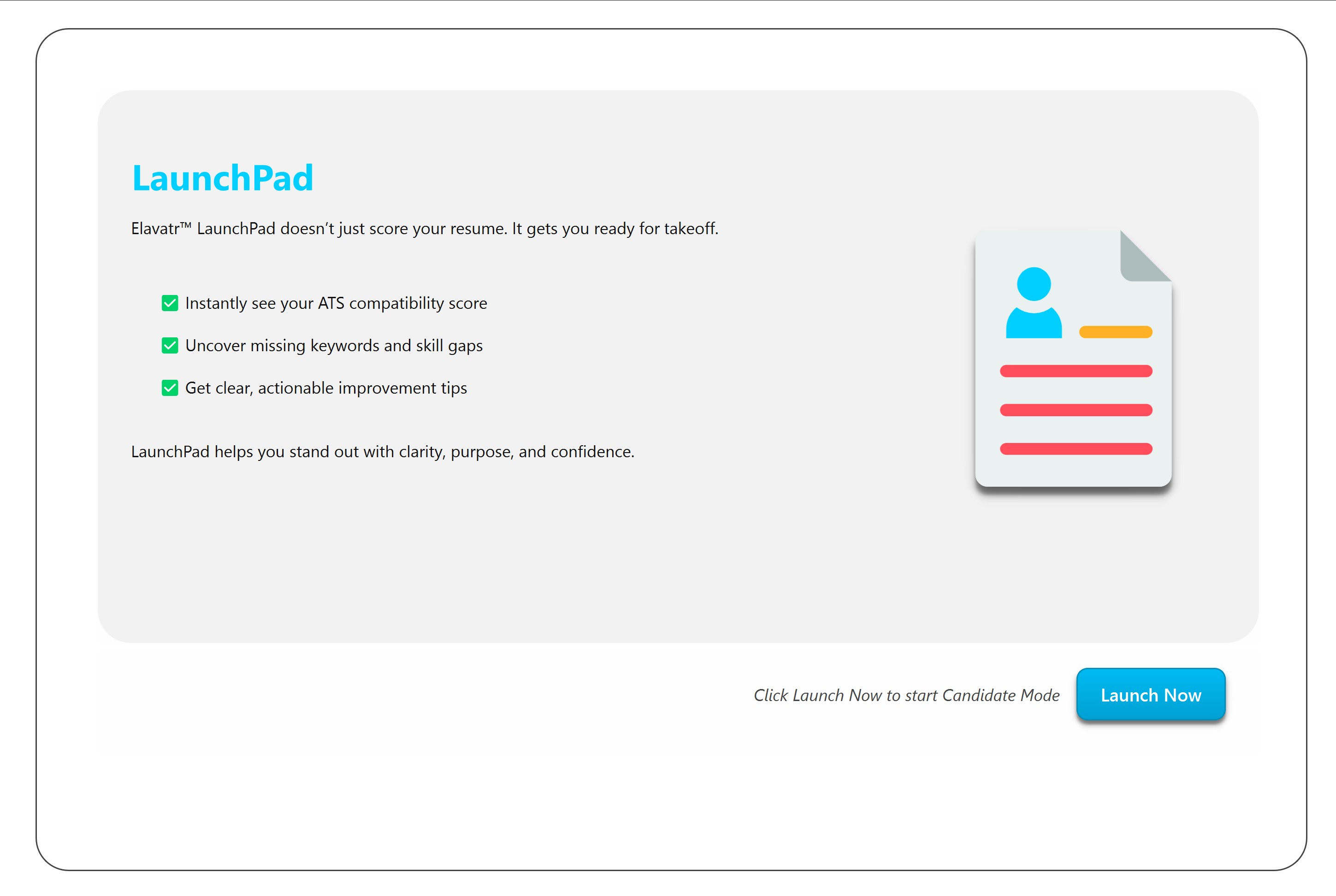 Launchpad ATS analysis interface light mode